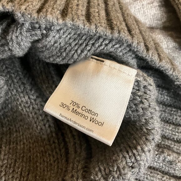 Hanna Andersson Boys Gray Cable Knit Cardigan Sweater Size 110 US 4T Wool blend - Picture 4 of 9